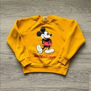 Disney Yellow Mickey Mouse Sweatshirt Size 7/8